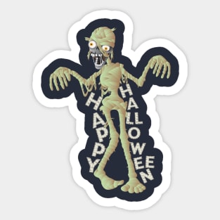 Mummy Scary and Spooky Happy Halloween Funny Graphic Sticker